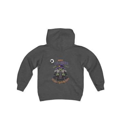 Wuts Up, Witches! Hoodie Kids clothes Bigger Than Life Dark Heather S 