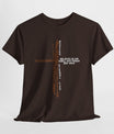 Faith and Strength Inspirational Tee in S dark chocolate, crafted with cotton, a versatile piece for casual wear