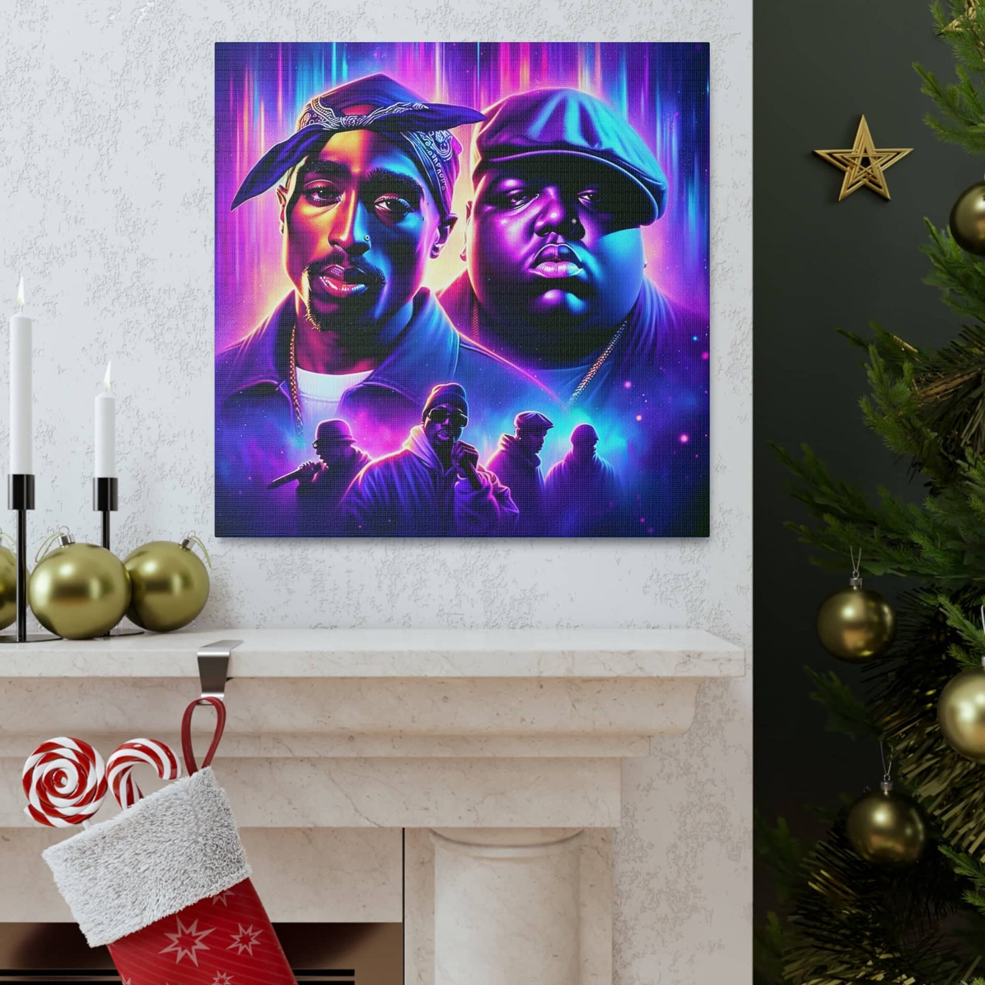 Hip-Hop Legends: The Luminaries Canvas Canvas Printify   