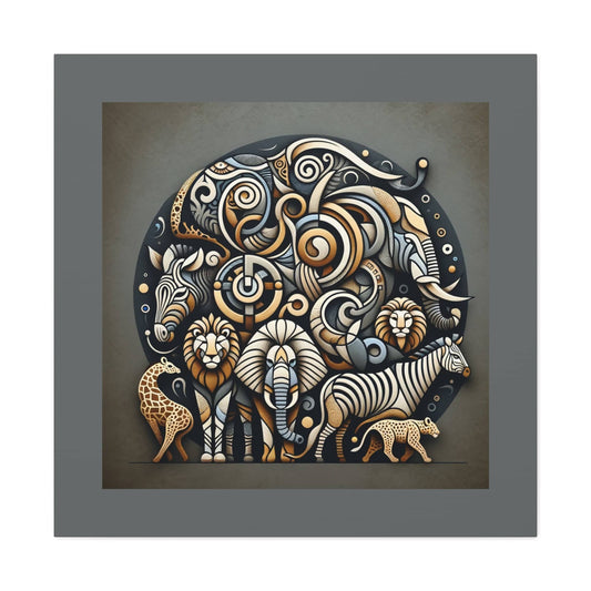 Safari Rhythms - Canvas Art Canvas in 7" x 5", vibrant colors. This Canvas variant showcases Safari Rhythms - Canvas Art - 7" x 5", perfect for any occasion.