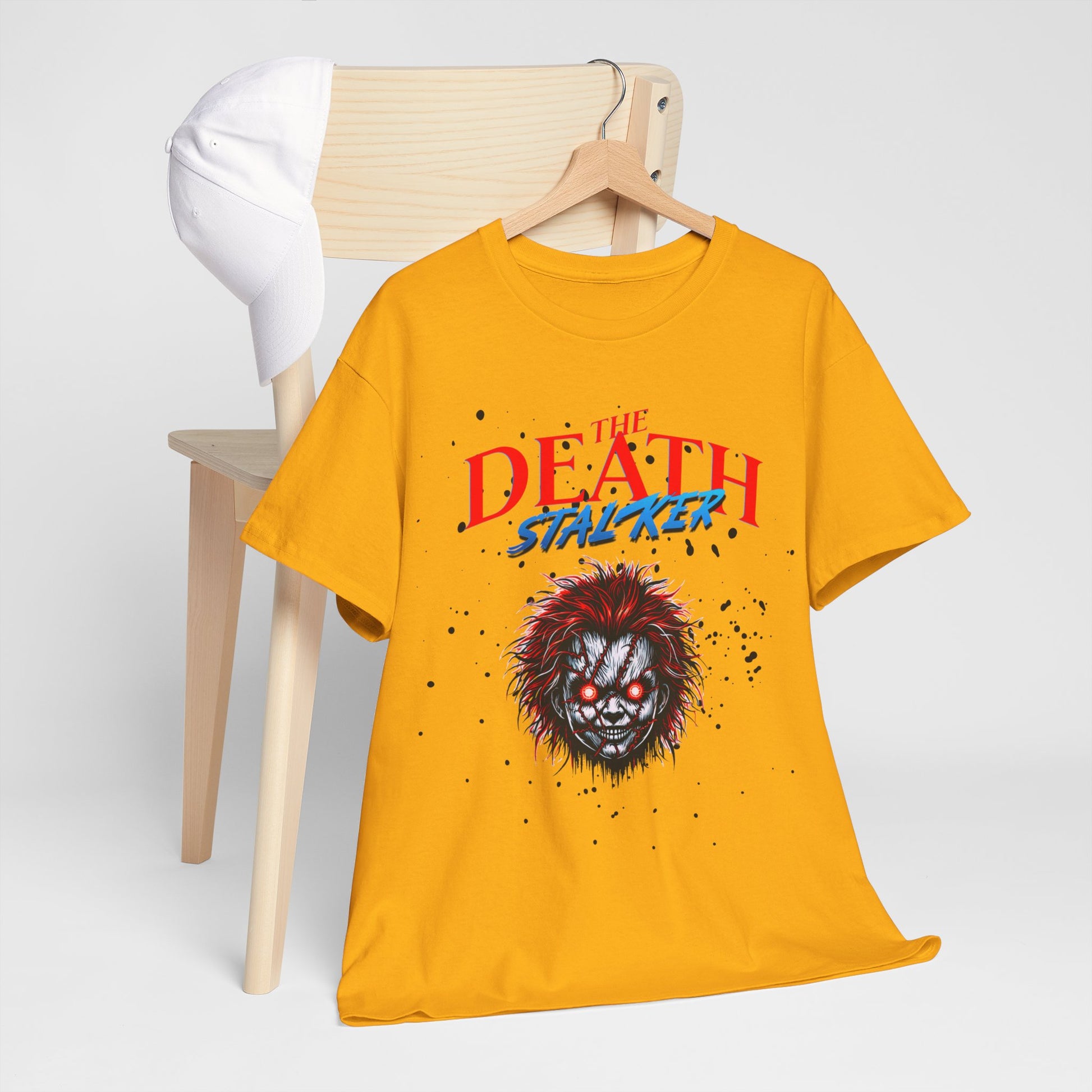 The Death Stalker Unisex Heavy Cotton Tee - Bold Horror-Inspired Design