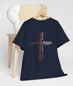 Faith and Strength Inspirational Tee in L dark chocolate, a versatile piece for casual wear