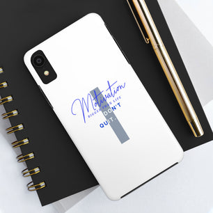 Impact-resistant phone case with a bold statement to motivate and protect your iPhone