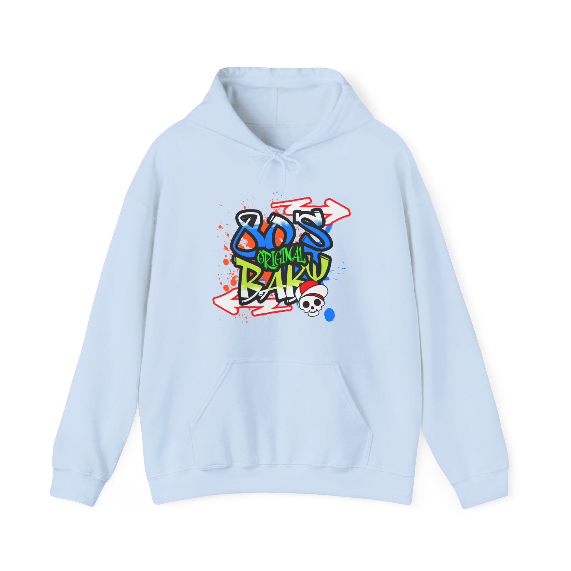 80s Baby Retro Unisex Hoodie in S Light blue, a must-have for everyday fashion