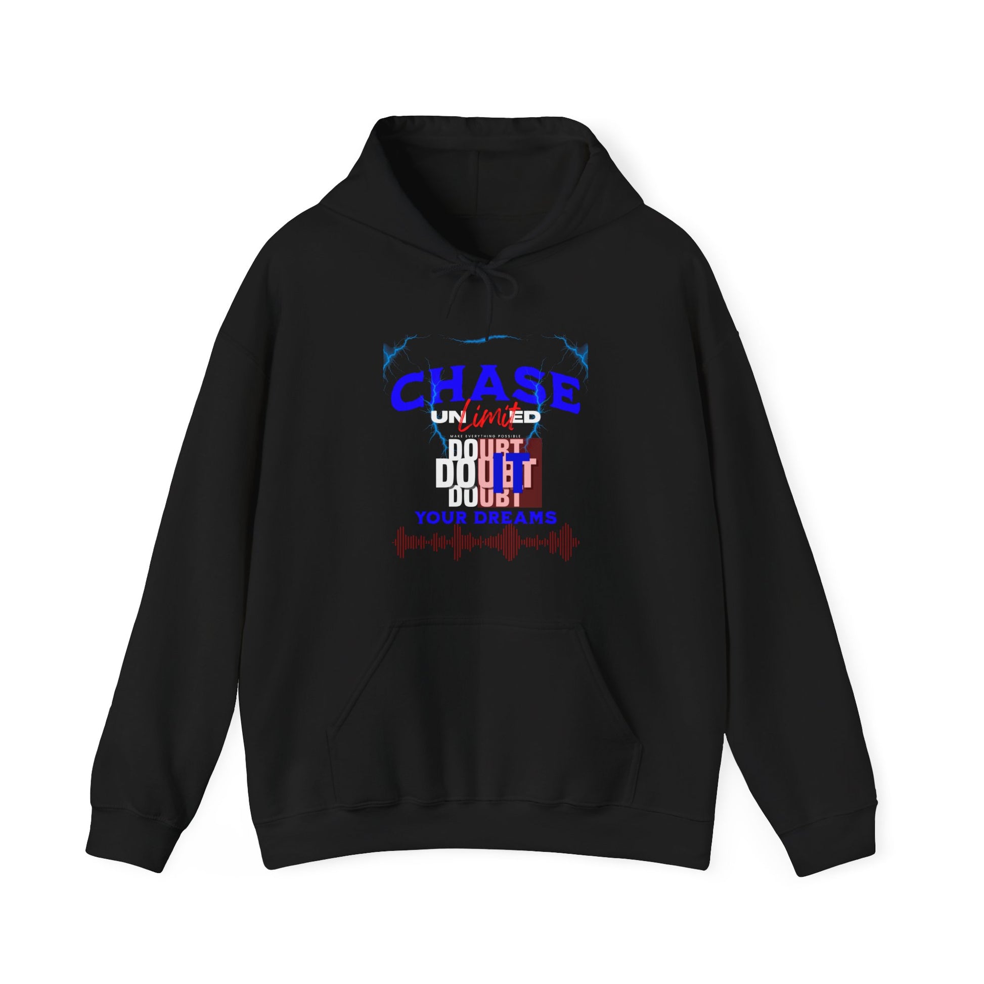 Chase Your Dreams Inspirational Classic Fit Hoodie in S black, crafted for comfort and S style