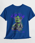 Hustle Bear Unisex Heavy Cotton Tee in S Military green, a versatile piece for casual wear