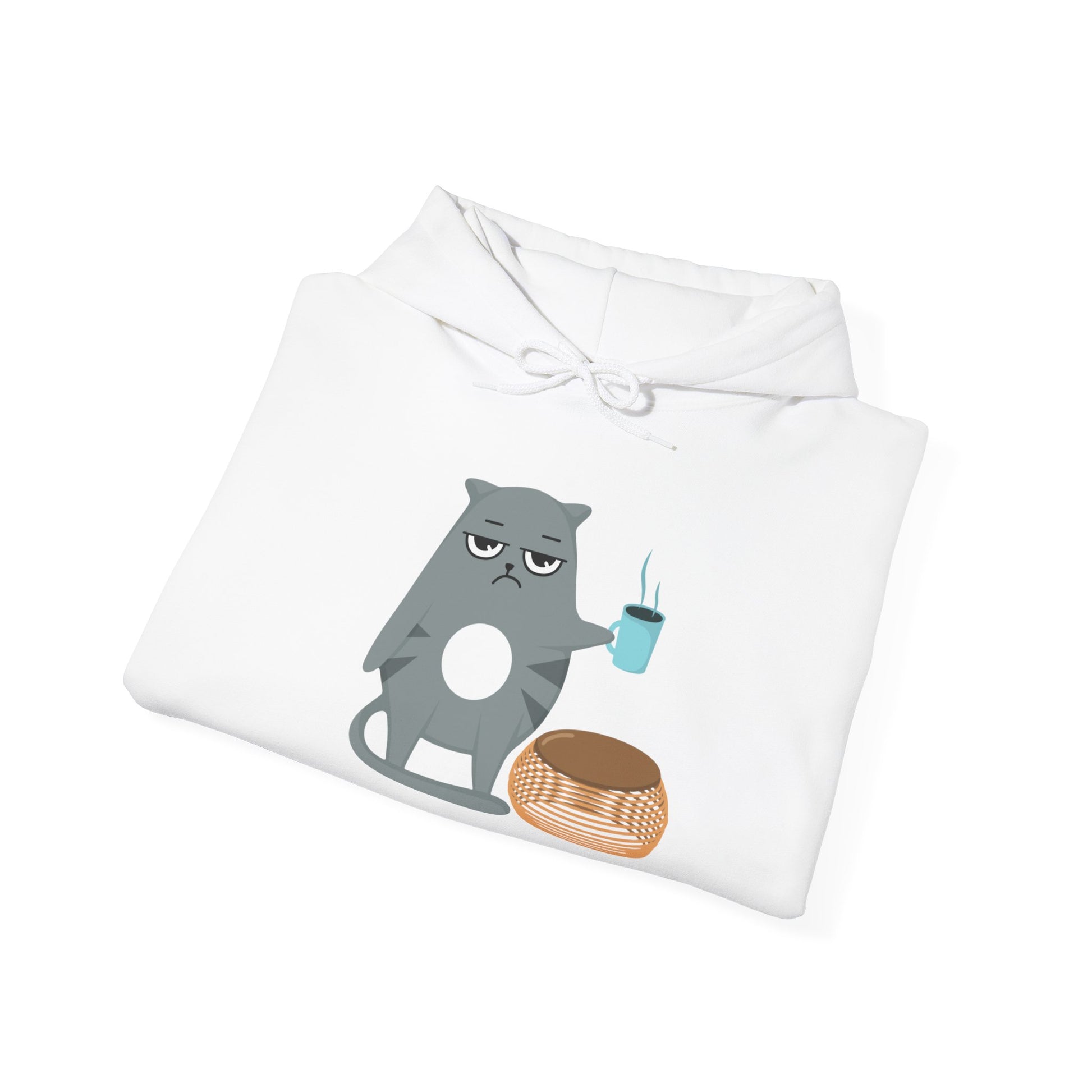 Coffee and Cat-itude Hoodie in L royal, a versatile piece for casual wear