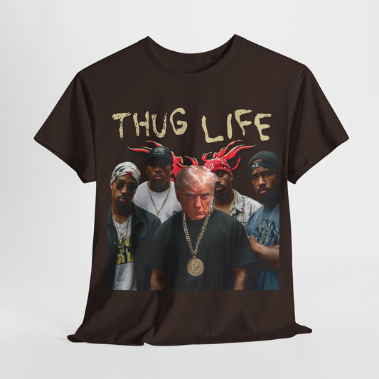 Thug Life All-Over Print Shirt Unisex Cut & Sew Tee T-Shirt in Charcoal, comfortable. This T-Shirt variant showcases Thug Life All-Over Print Shirt Unisex Cut & Sew Tee - Charcoal, perfect for any occasion.