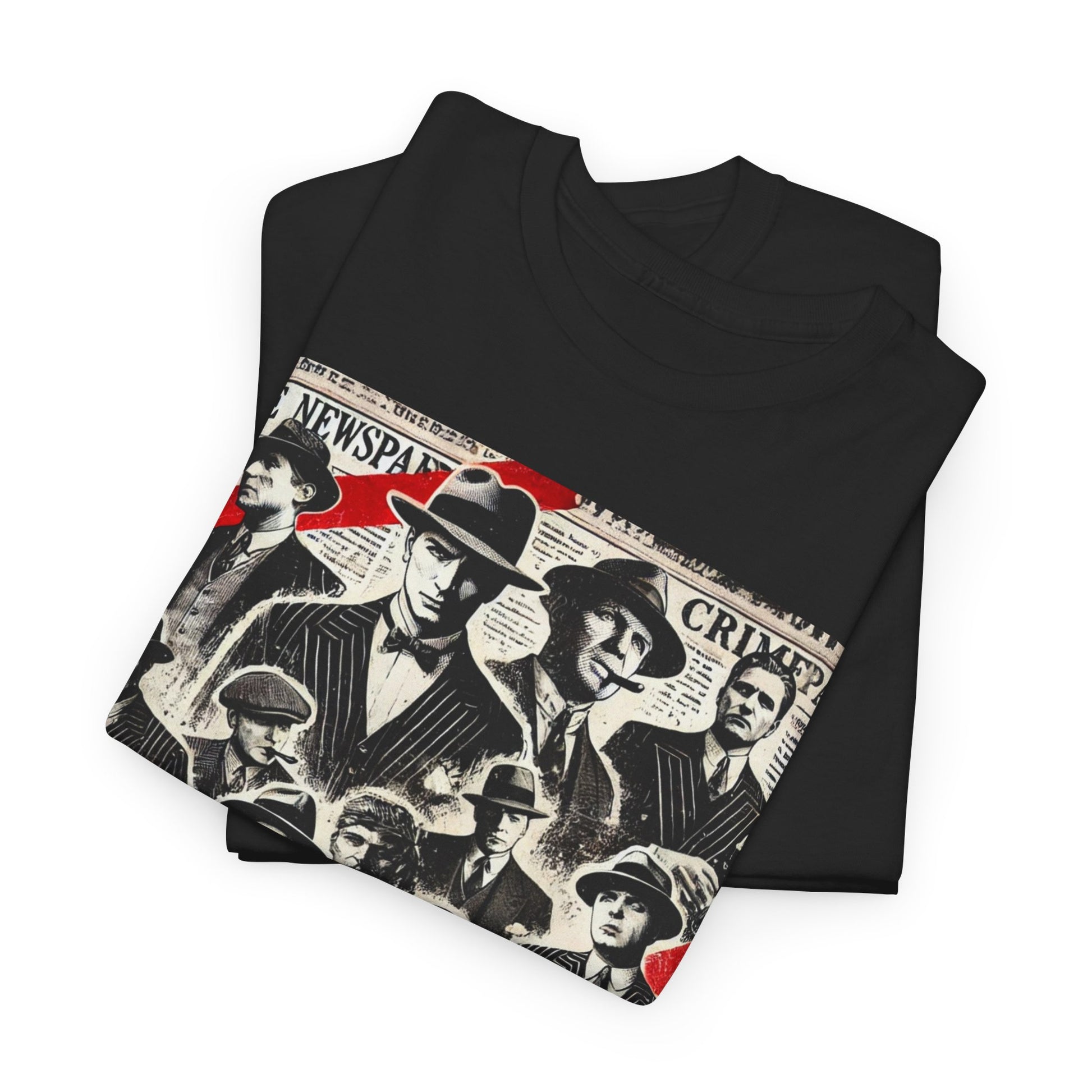 Mob Chronicles Tee: Vintage Crime and Noir Streetwear Statement Unisex Heavy Cotton Tee