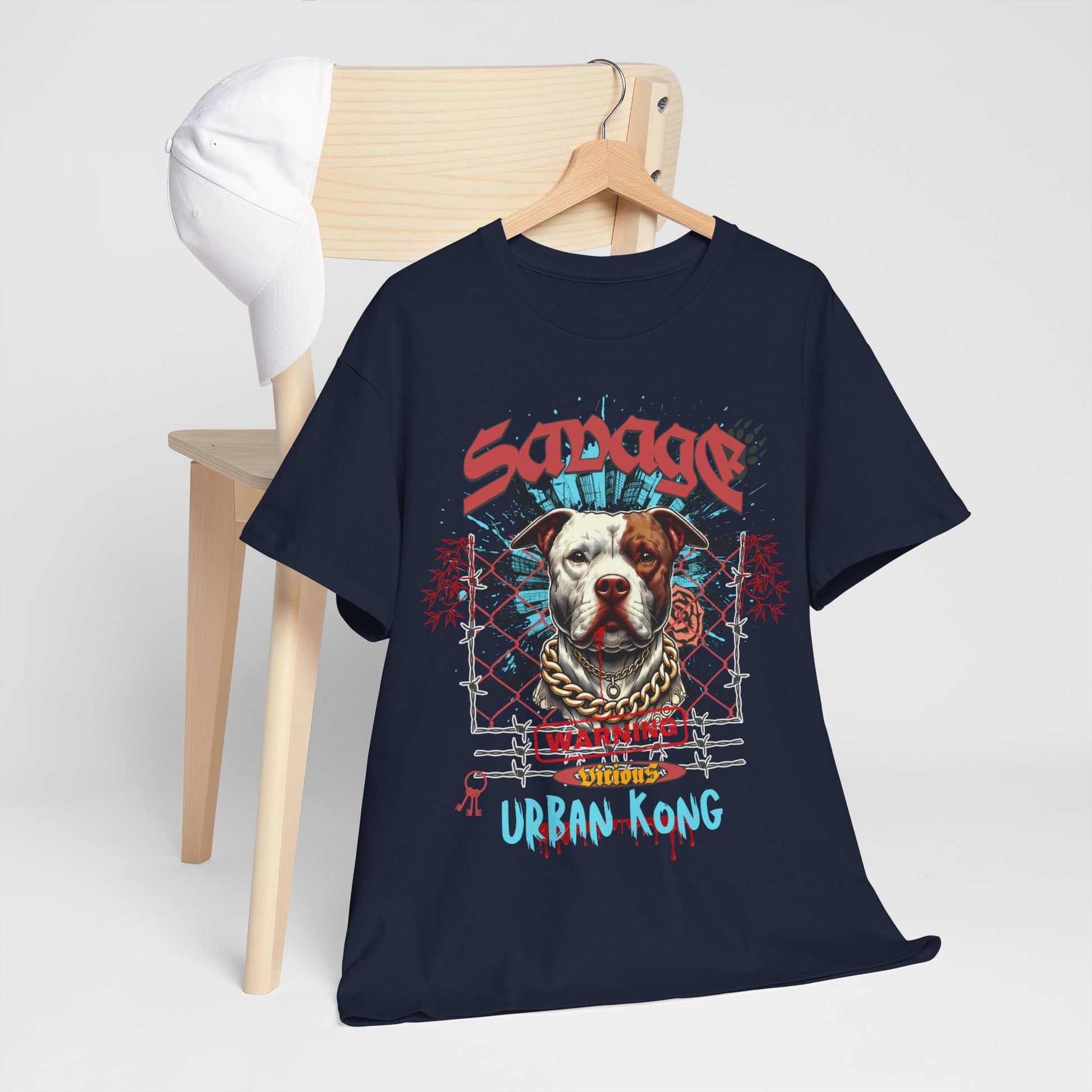 Savage Urban Kong T-Shirt - Bigger Than Life Fashions in L black, ideal for bold, expressive Streetwear Looks