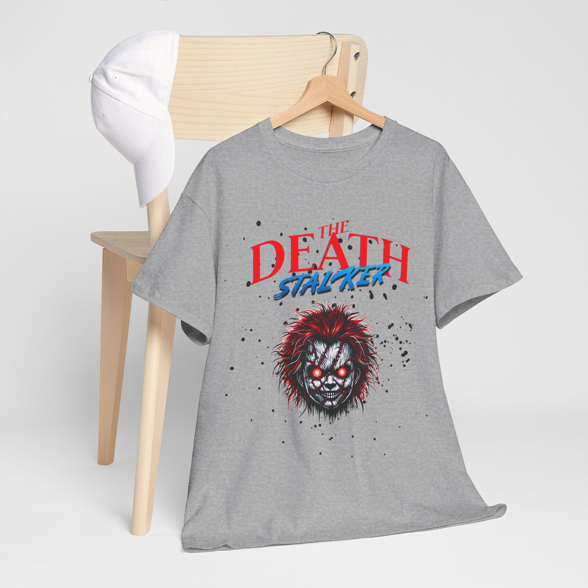 The Death Stalker Unisex Heavy Cotton Tee - Bold Horror-Inspired Design