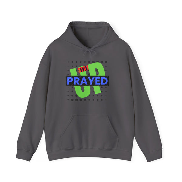 Stay Prayed Up Unisex Hoodie in S Military green, perfect for S staying on-trend in any S season