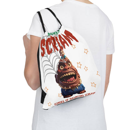 Halloween Scream: The Spook-tacular Drawstring Bag for All Your Treats Bags Bigger Than Life   