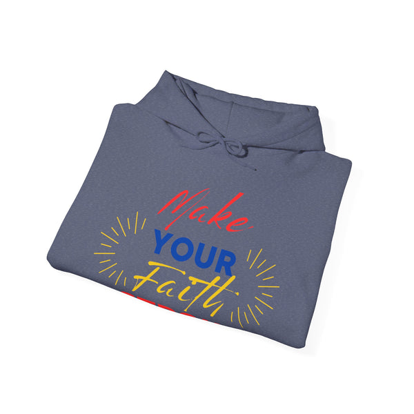 FaithFortress Make Your Faith Strong Unisex Hoodie in L Light blue, perfect for S staying on-trend in any S season