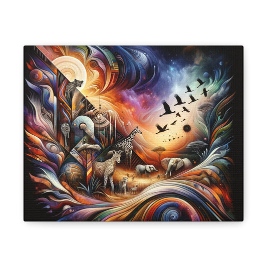 Safari Twilight Canvas Art