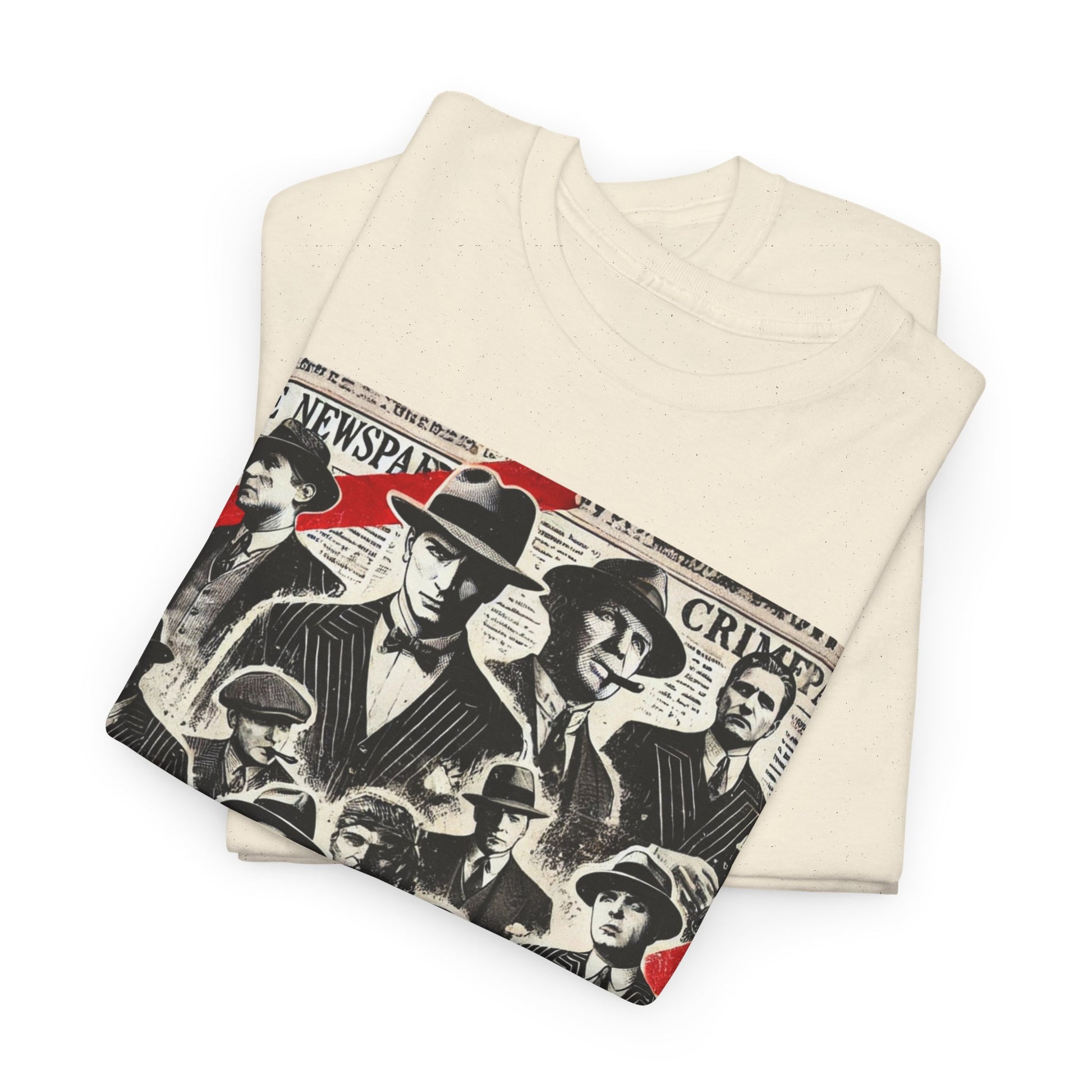 Mob Chronicles Tee: Vintage Crime and Noir Streetwear Statement Unisex Heavy Cotton Tee