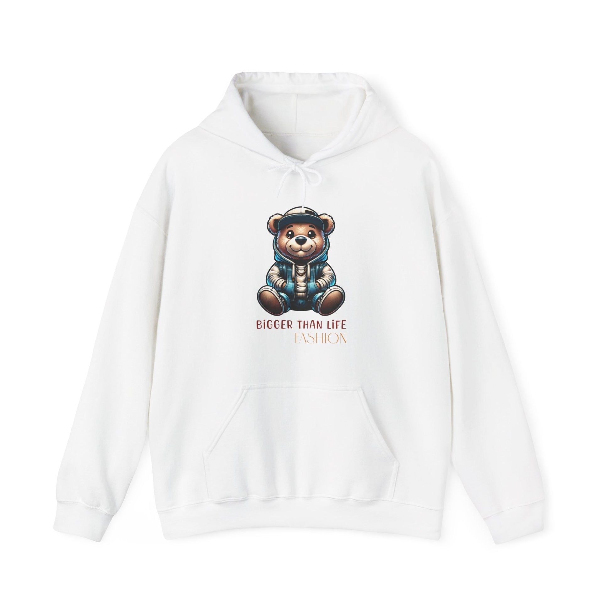 Streetwise Teddy Hoodie Unisex Heavy Blend in S white, crafted with polyester cotton, perfect for S staying on-trend in any S season