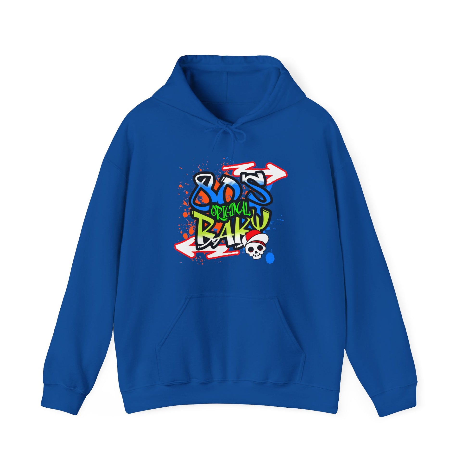 80s Baby Retro Unisex Hoodie in S royal, a versatile piece for casual wear