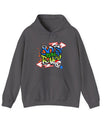 80s Baby Retro Unisex Hoodie in S charcoal, a versatile piece for casual wear