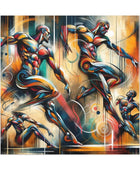 Athletic Motion Canvas Art - Canvas in 6″ x 6″ by Bigger Than Life Fashions. Features: trending, popular, fashion, style, exclusive. Perfect for fashion lovers and streetwear enthusiasts.