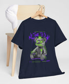 Hustle Bear Unisex Heavy Cotton Tee in L Military green, crafted for comfort and S style