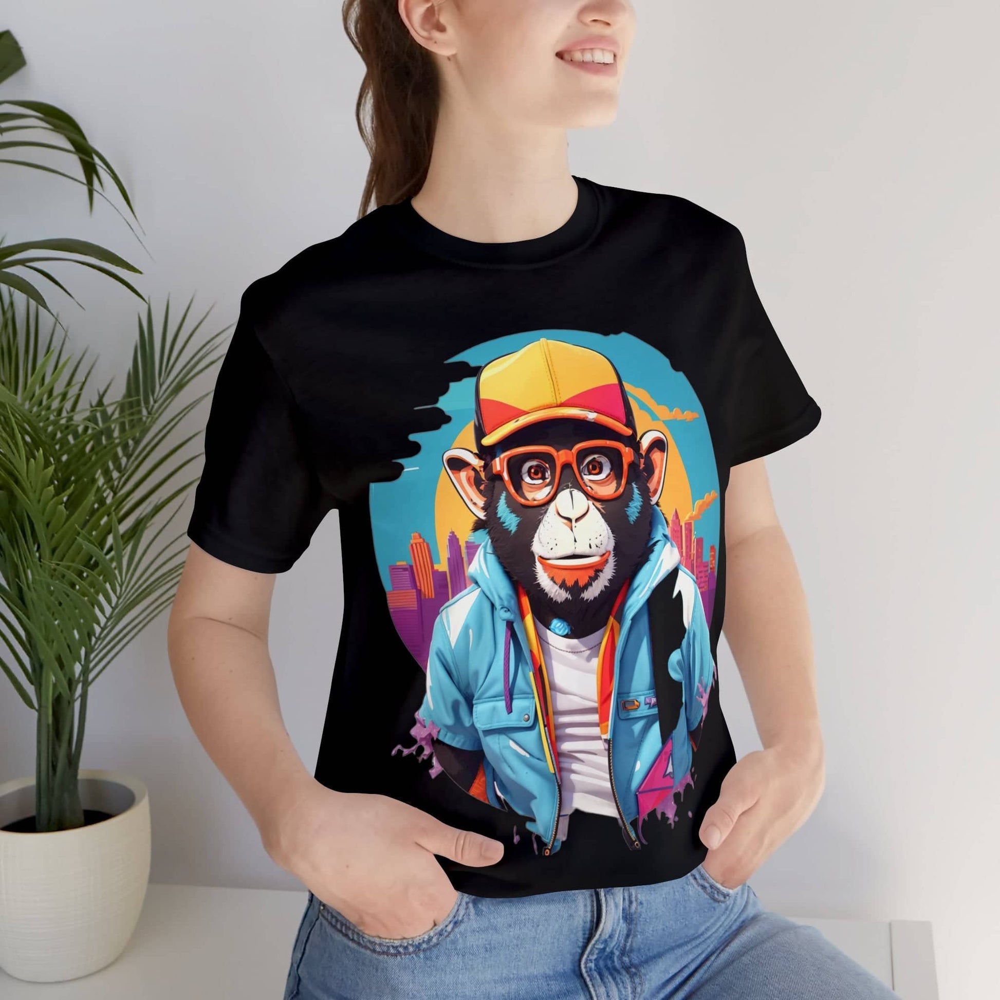 "Limited Edition Graffiti Gorilla: Urban Hip-Hop Graphic Tee for the Trendy Streetwear Connoisseur" T-Shirt Bigger Than Life Black S 