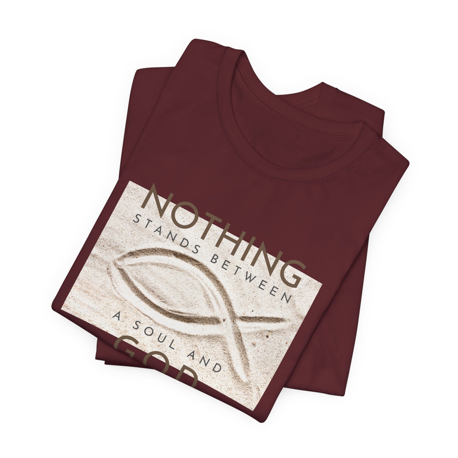 SoulSync A Soul Connection Unisex Tee in L M maroon, a versatile piece for casual wear