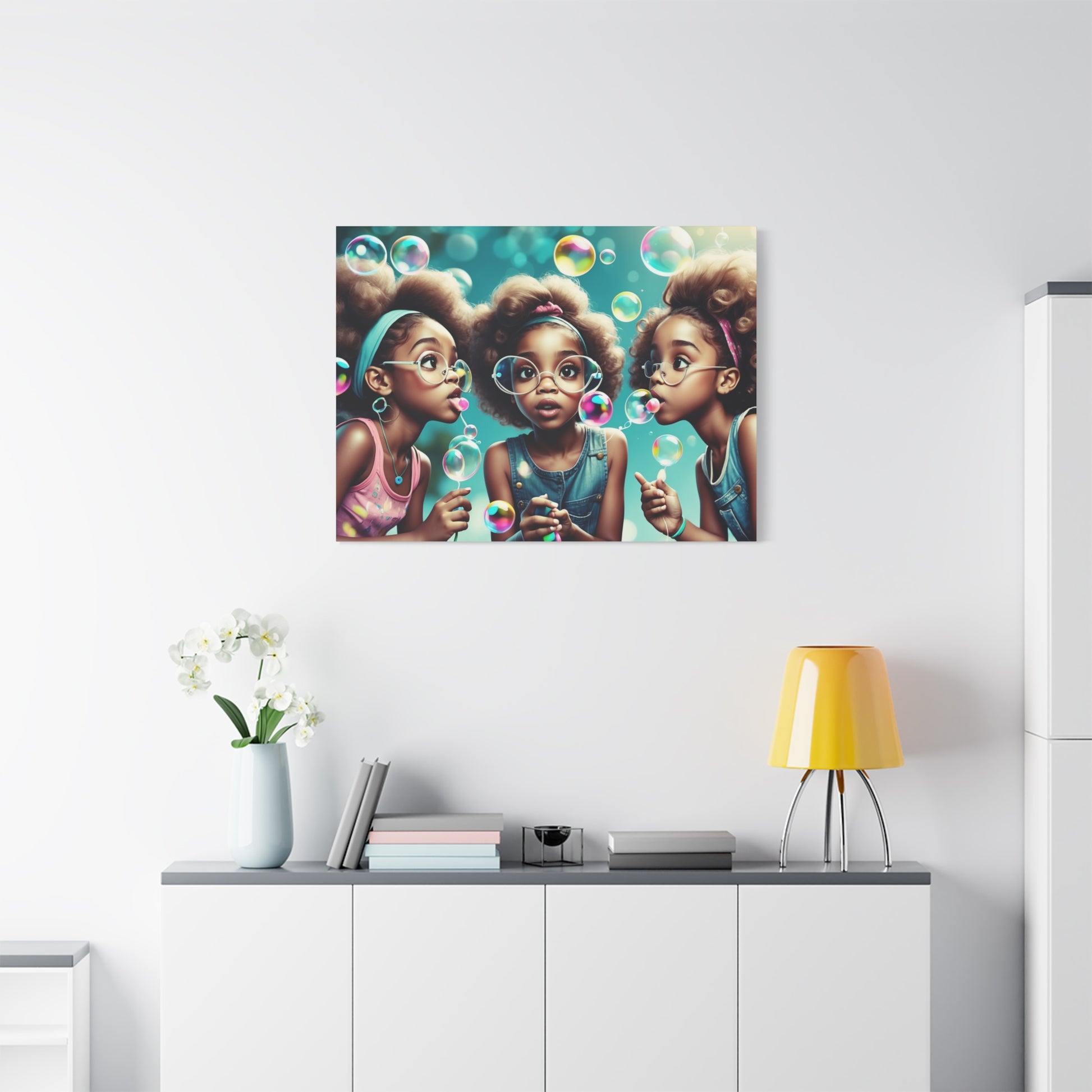 Bubble Dreams Canvas Art – A Playful Journey of Wonder and Joy