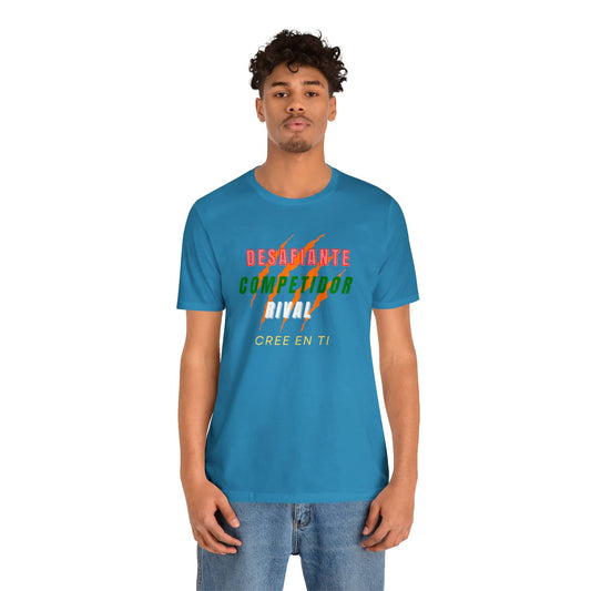 Desafiante, Competidor, Rival, Cree en Ti' Unisex Tee T-Shirt Bigger Than Life Aqua S 