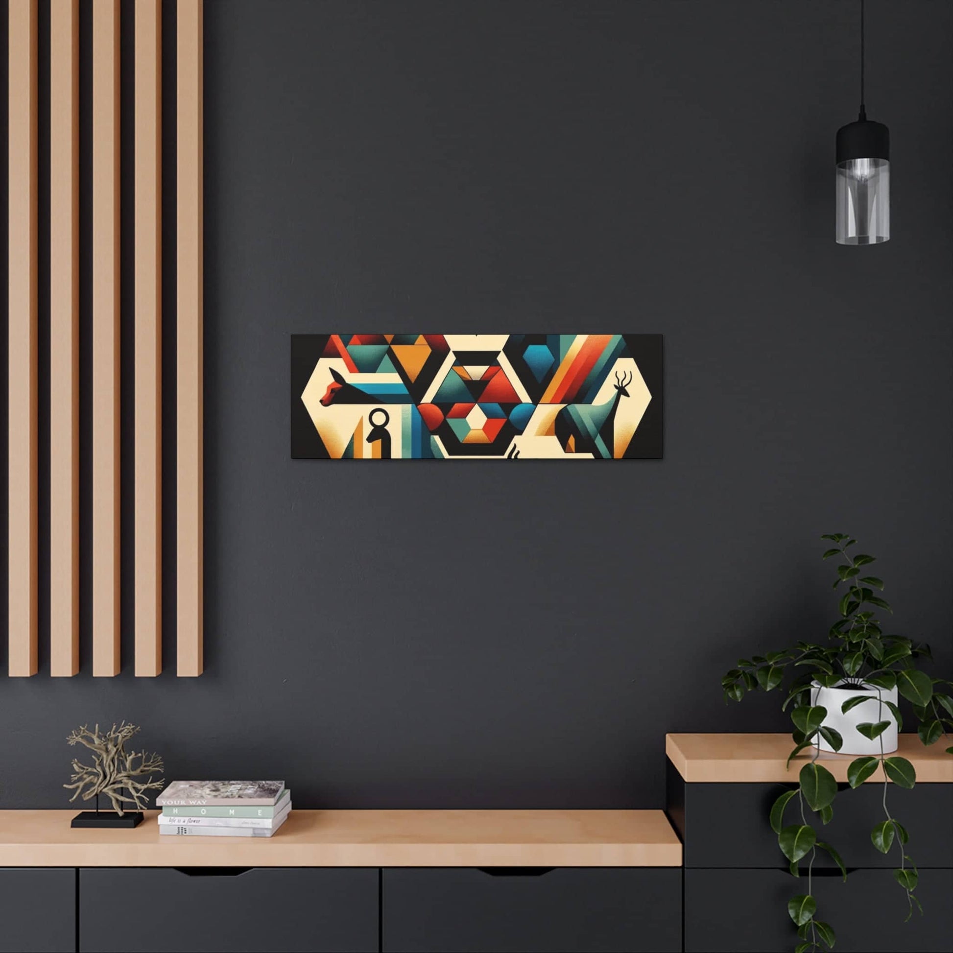 Geometric Wilderness Odyssey Canvas Canvas Bigger Than Life 36″ x 12″ 1.25" 