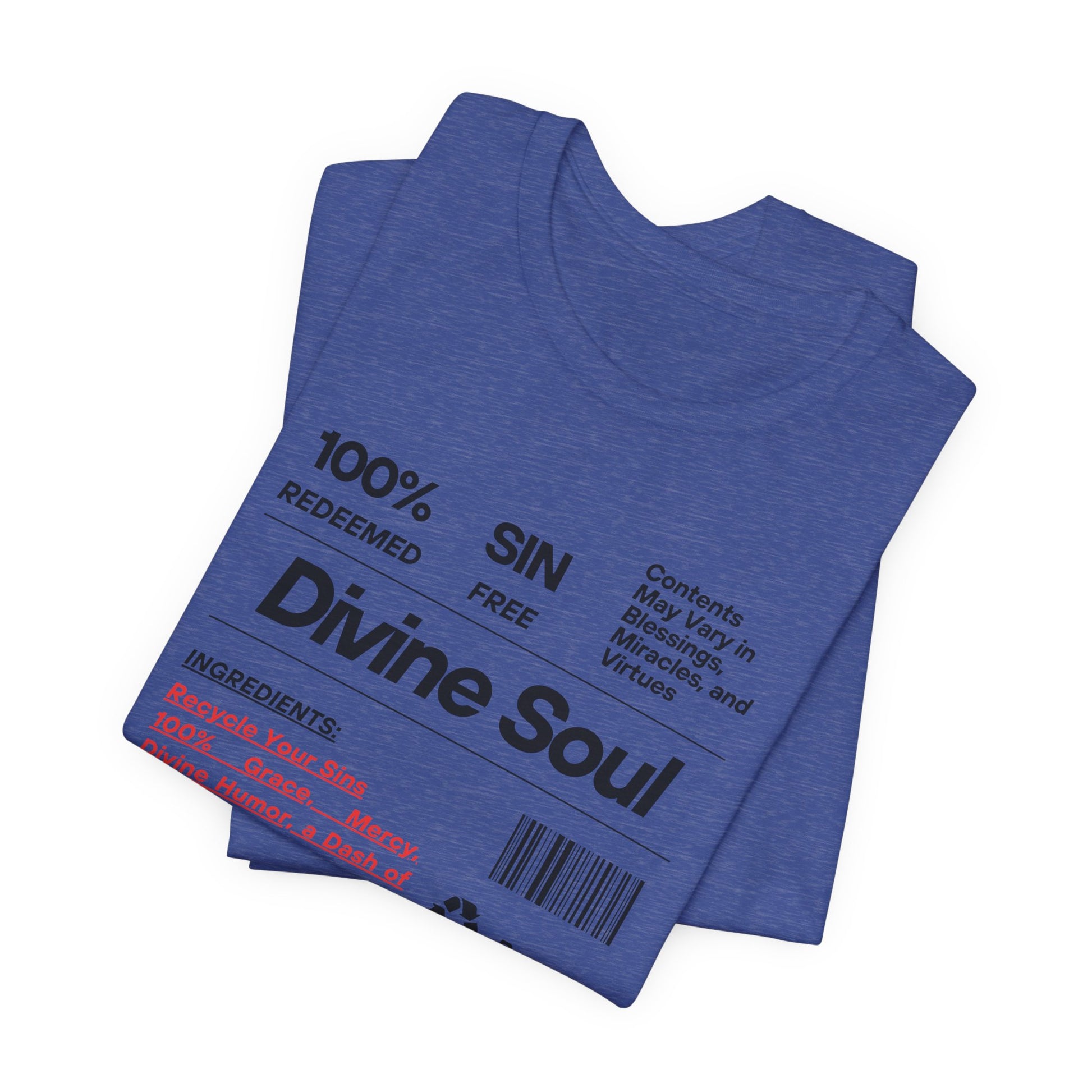 Divine Soul The Spiritual Essence Unisex Tee in M heather true royal, a must-have for everyday fashion