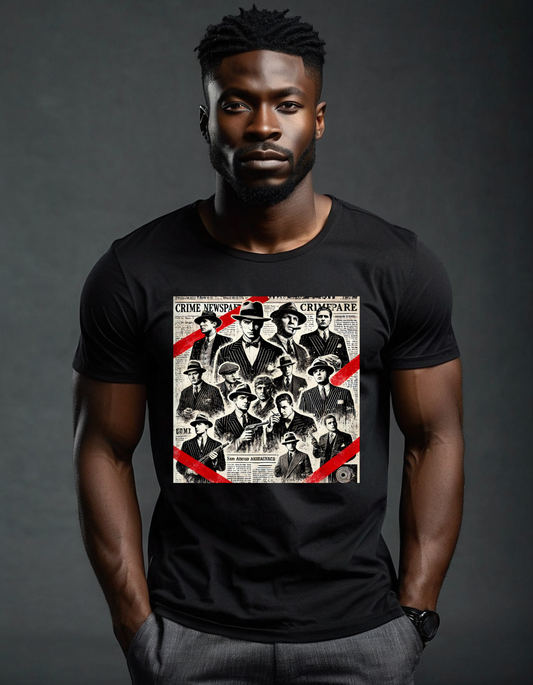 Mob Chronicles Tee: Vintage Crime and Noir Streetwear Statement Unisex Heavy Cotton Tee