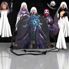 Ghoul's Night Out Drawstring Bag "A Spine-Chilling Companion for Halloween Adventures!"