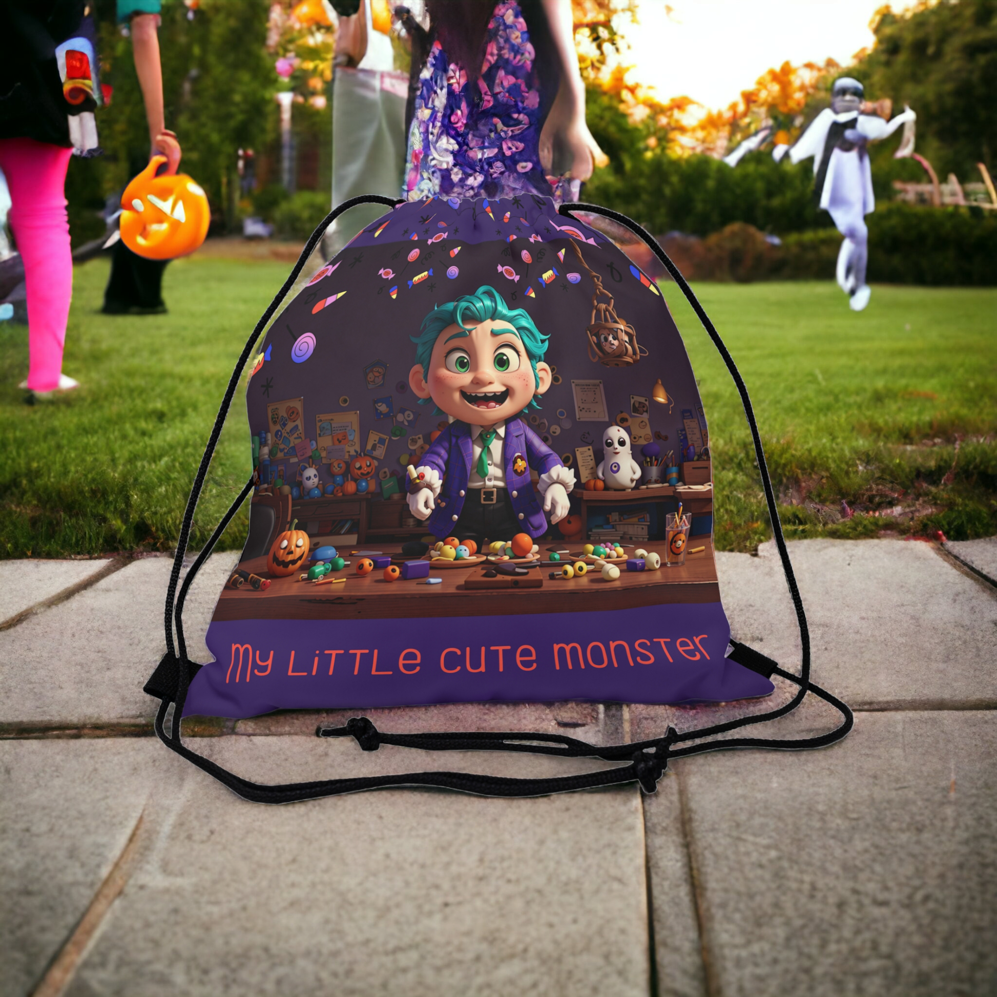 Candy Connoisseur Candy Bag: The Ultimate Drawstring Bag for Sweet Adventures Bags Bigger Than Life 14” x 13”  