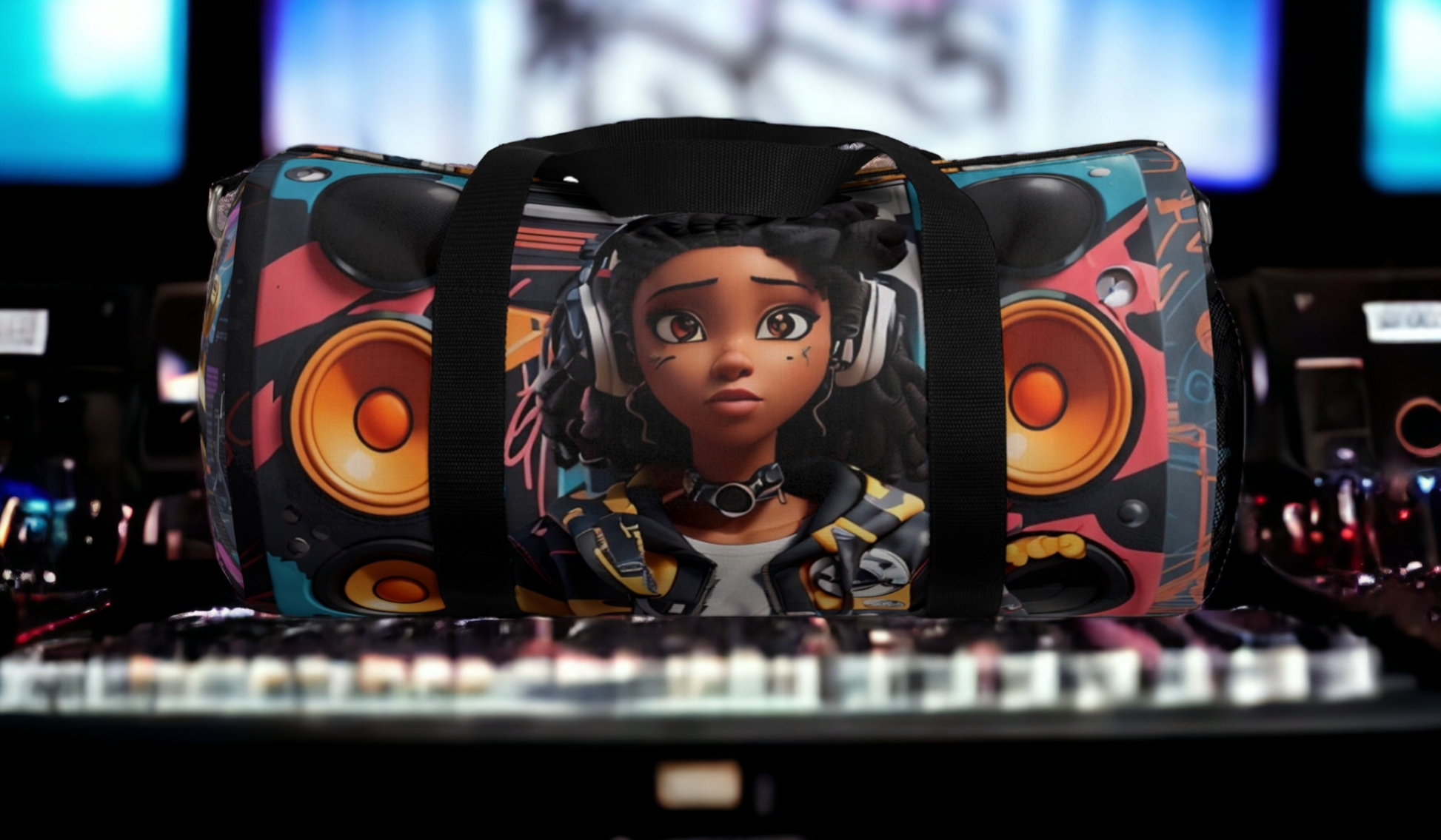 BeatBurst The Vibrant Canvas Hip-Hop Duffle Bag S, crafted for Laid-back Street fashion