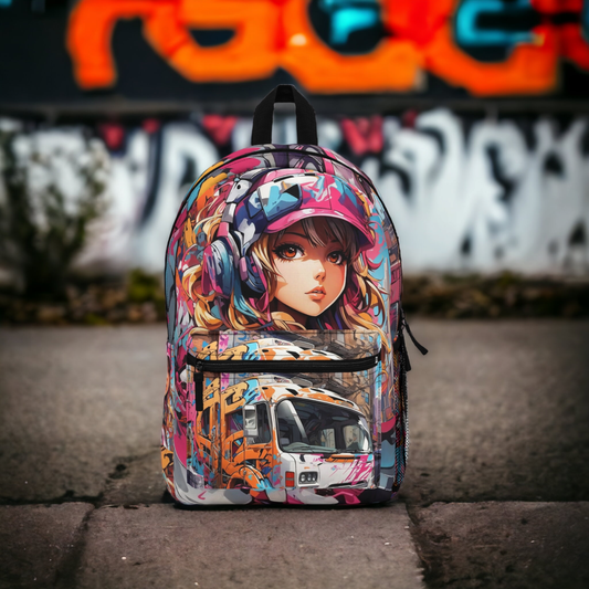 Graffiti Girl New York Art Bookbag - Trendy Urban Style Backpack for Gym and Travel Adventures! Bags Bigger Than Life   