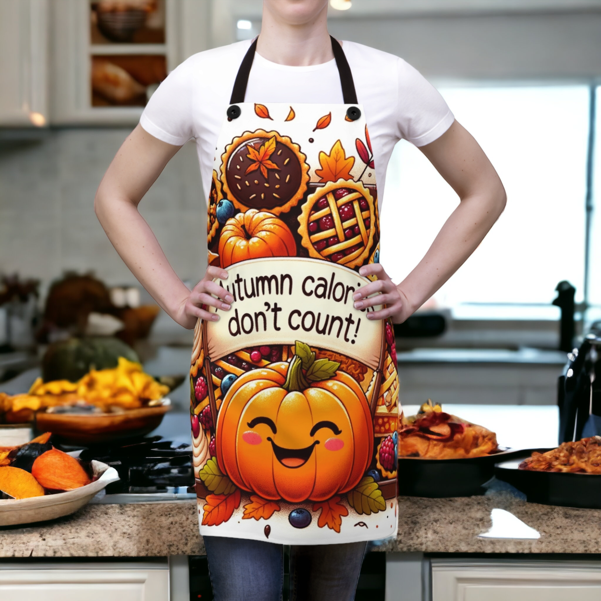 Autumn Calories Don't Count Apron Accessories Bigger Than Life One Size  