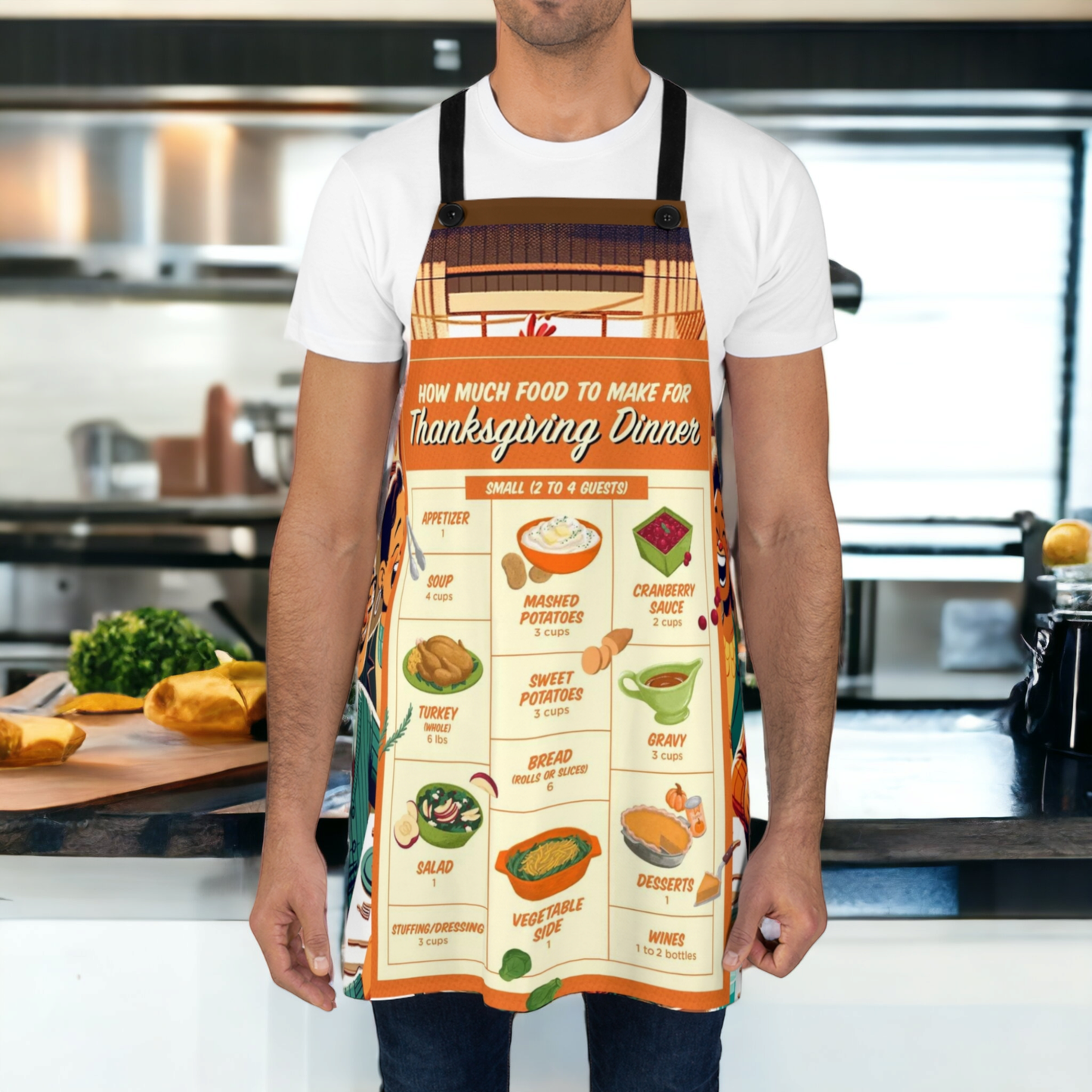 Thanksgiving Dinner Classic Apron Accessories Bigger Than Life One Size  
