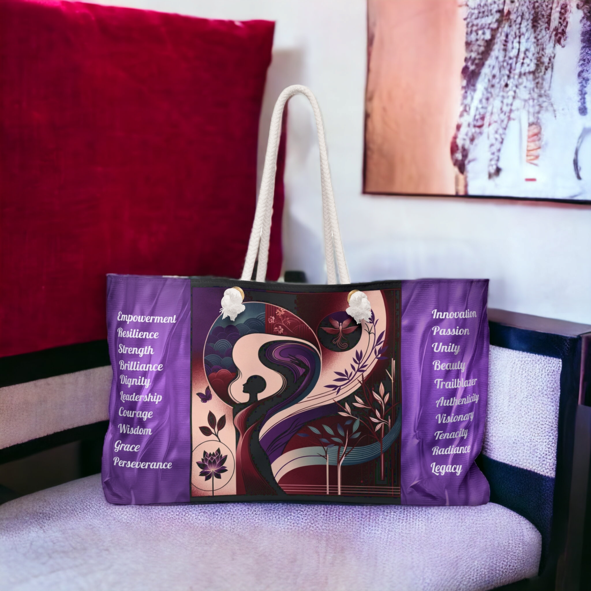 Inspiration of Black Girl Magic Tote Bags in 24" × 13", summer collection. This Bags variant showcases Inspiration of Black Girl Magic Tote - 24" × 13", perfect for any occasion.