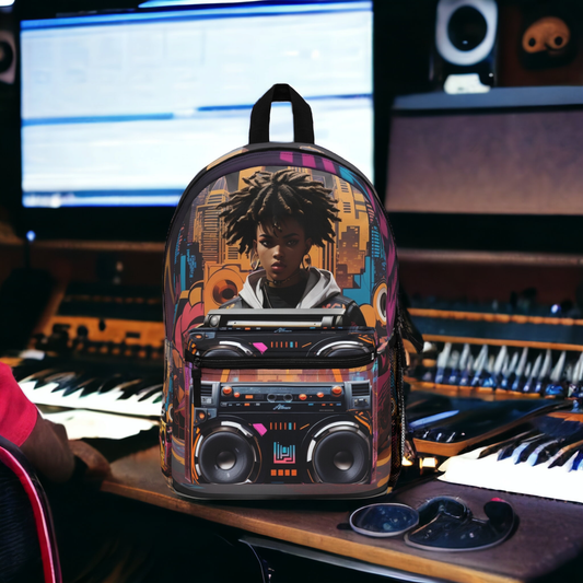 RhythmRider: The Vibrant Hip-Hop Music-Inspired Bookbag for School, Travel, Music Lovers, and Urban Trendsetters Bags Bigger Than Life One size  