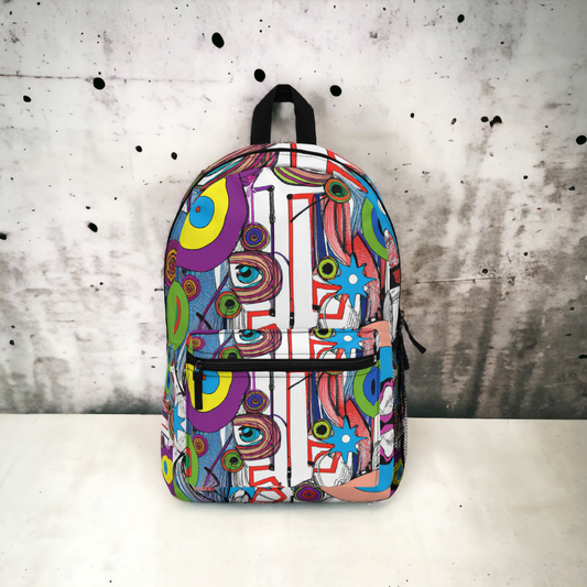 Mika Vaselsina, Backpack Designer - Unique Canvas Gym Bags-Backpack Bags Bigger Than Life One size  