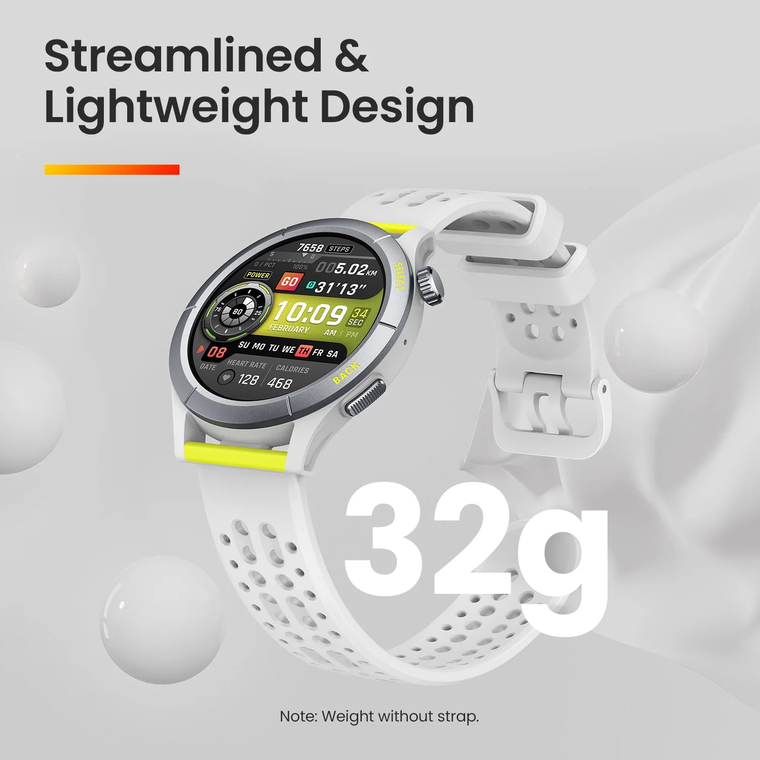 Discover the future of smartwatches with the Product, available in Yellow, tailored for active users.