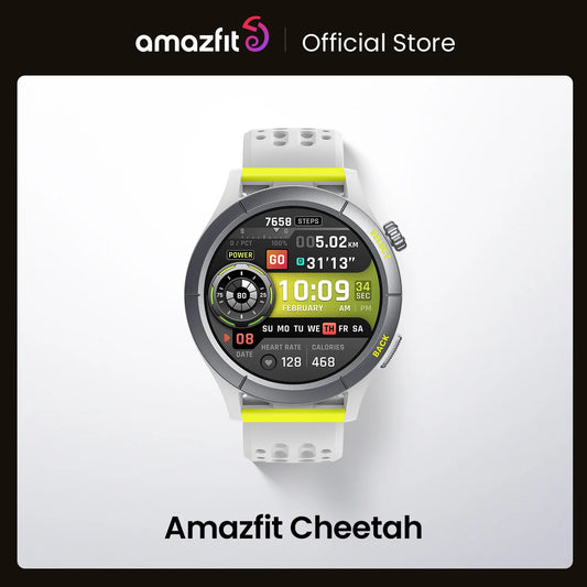 Take your tech game to the next level with the Yellow Amazfit Cheetah (Round) 47mm Smartwatch, built for performance and style.