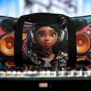 BeatBurst:Hip-Hop Duffle Bag Bags in Small, comfortable. This Bags variant showcases BeatBurst:Hip-Hop Duffle Bag - Small, perfect for any occasion.