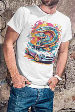 Graffiti Viper Drive: Luxury Urban Graphic T-Shirt