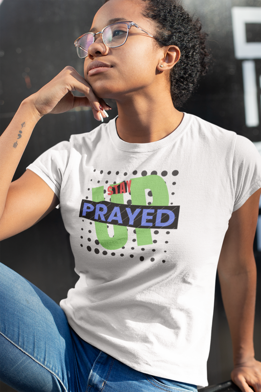 "SpiritGuard: Stay Prayed Up Unisex Tee" T-Shirt Bigger Than Life   