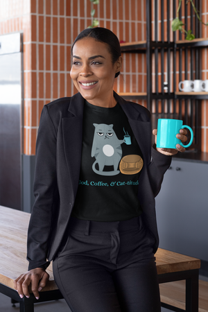 Divine Brew: The Ultimate 'God & Coffee' Lifestyle Tee T-Shirt Bigger Than Life   